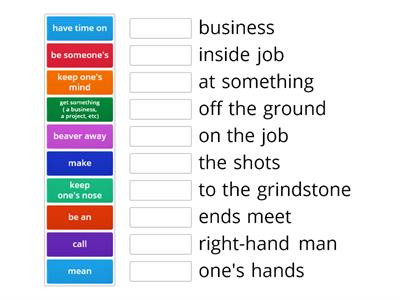 Jobs - idioms