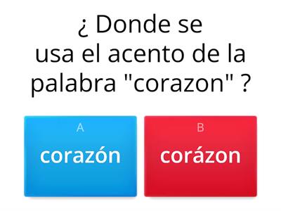 Español la acentuación con palabras