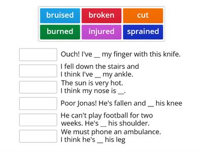 Injuries - Collocations