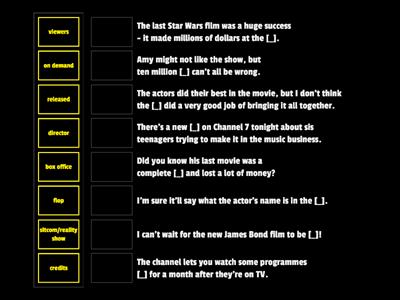 Words connected with TV and Cinema (Optimise B2)