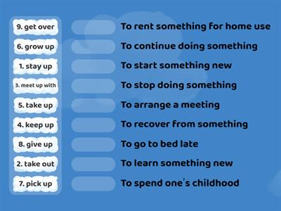 Free-Time Phrasal verbs 