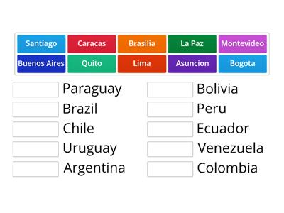 South America countries and capitals