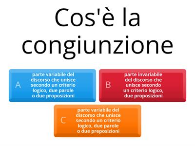 LE CONGIUNZIONI 