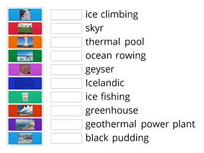 ICELAND vocabulary matching