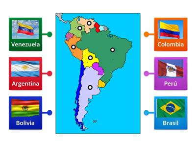 Mapa político Sudamérica 