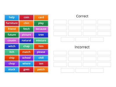 Group sort: tch ch tu 