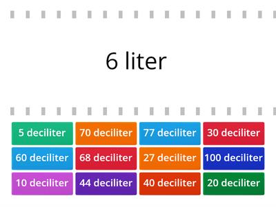 Űrtartalom mérése 2. osztály.Liter-deciliter