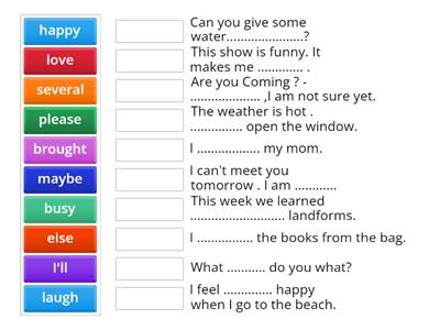 High frequency words week 32