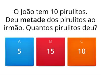 Problemas simples de divisão.