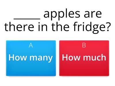 How much or How many (food)