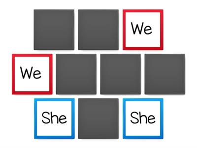 Snap Words: She, We, He, In, With