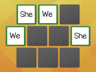 Snap Words: She, We, He, In, With