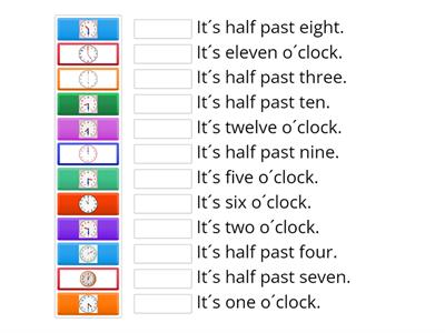 What time is it? (o´clock and half past)
