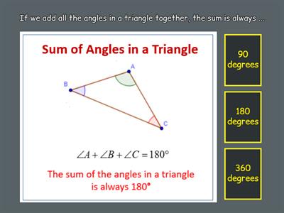 Angle Sum of a Triangle