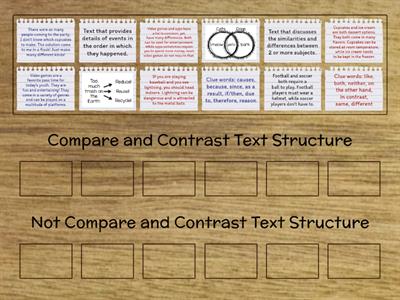 Compare and Contrast Text Structure
