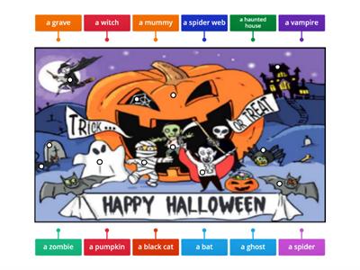 Halloween vocabulary - Labels - 5ème SEGPA