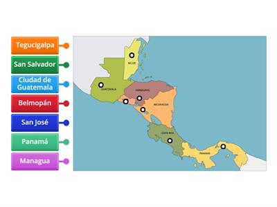 Países de América Central y sus capitales