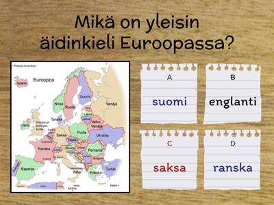 Eurooppalaisten kielten päivä - visa