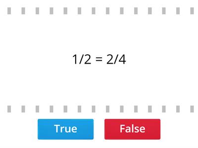 Equivalent fractions: true or false?
