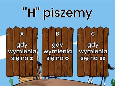 Zasady pisowni "ch", "h".