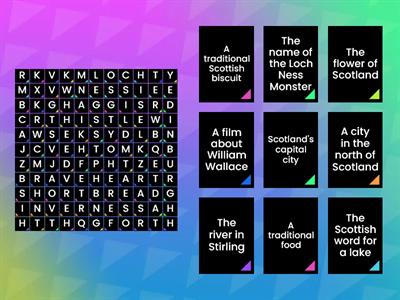 St Andrew's Day Wordsearch