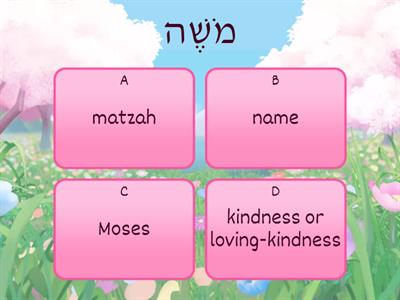 Hebrew for Passover - Characters in the Story