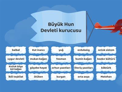 İslamiyet Öncesi Türk Tarihi- eşleştirme oyunu