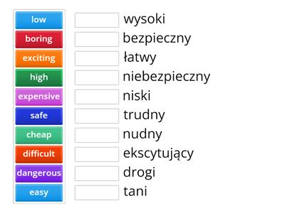 Adjectives 1  - przymiotniki, cz.1