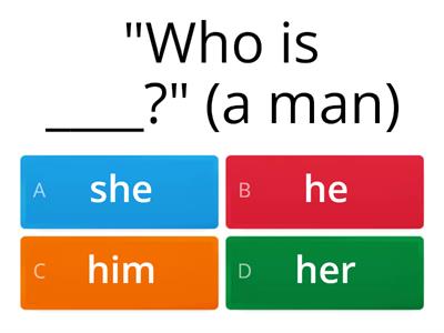 A2 Subject-object-possessive pronouns