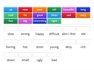 Adjectives (opposites)