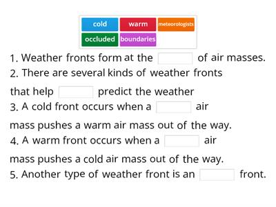 Weather Fronts