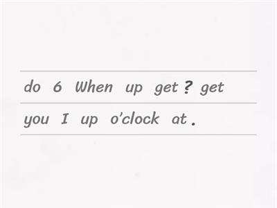 be2 unit 6 When wordorder