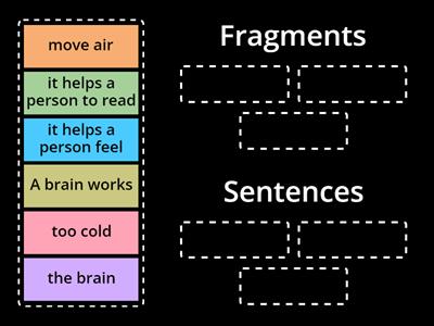 Brain Works: fragments vs sentences