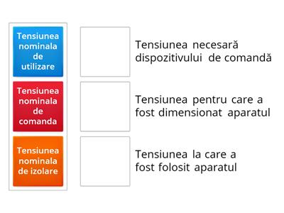 Mărimile  nominale ale aparatelor de j.t. 1