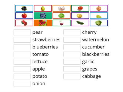 Fruit and Vegetables 1