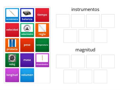 Intrumentos de medida y magnitud