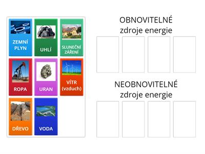 ZDROJE ENERGIE - (ne)obnovitelné