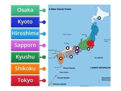 Map of Japan - English