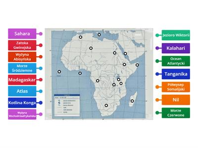 Mapa fizyczna Afryki