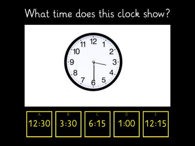 Time- Reading a clock