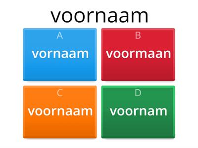 CBE BOW - SZ1 - Visuele discriminatie woordbeelden personalia formulier