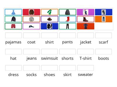 clothes -- vocabulary -- 4th Grade