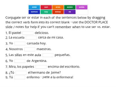 Ser vs. Estar