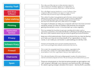 e-safety matching activity