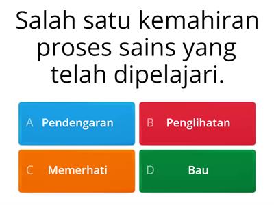 Tahun 1: Kemahiran Proses Sains (Memerhati)