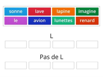 La lettre L (words only) 