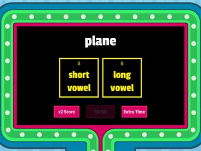Long vowel or short vowel sound?