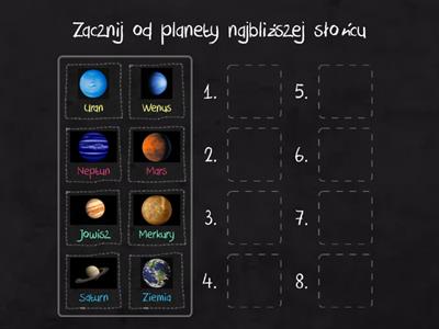 Ułóż planety w kolejności