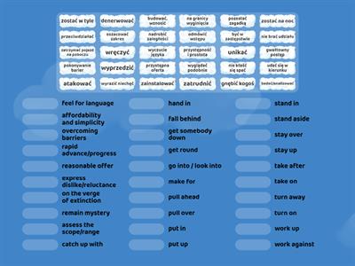 Matura rozszerzona IV - słownictwo i czasowniki frazowe
