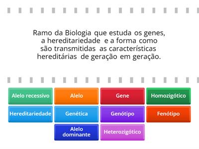 Genética - definição de conceitos